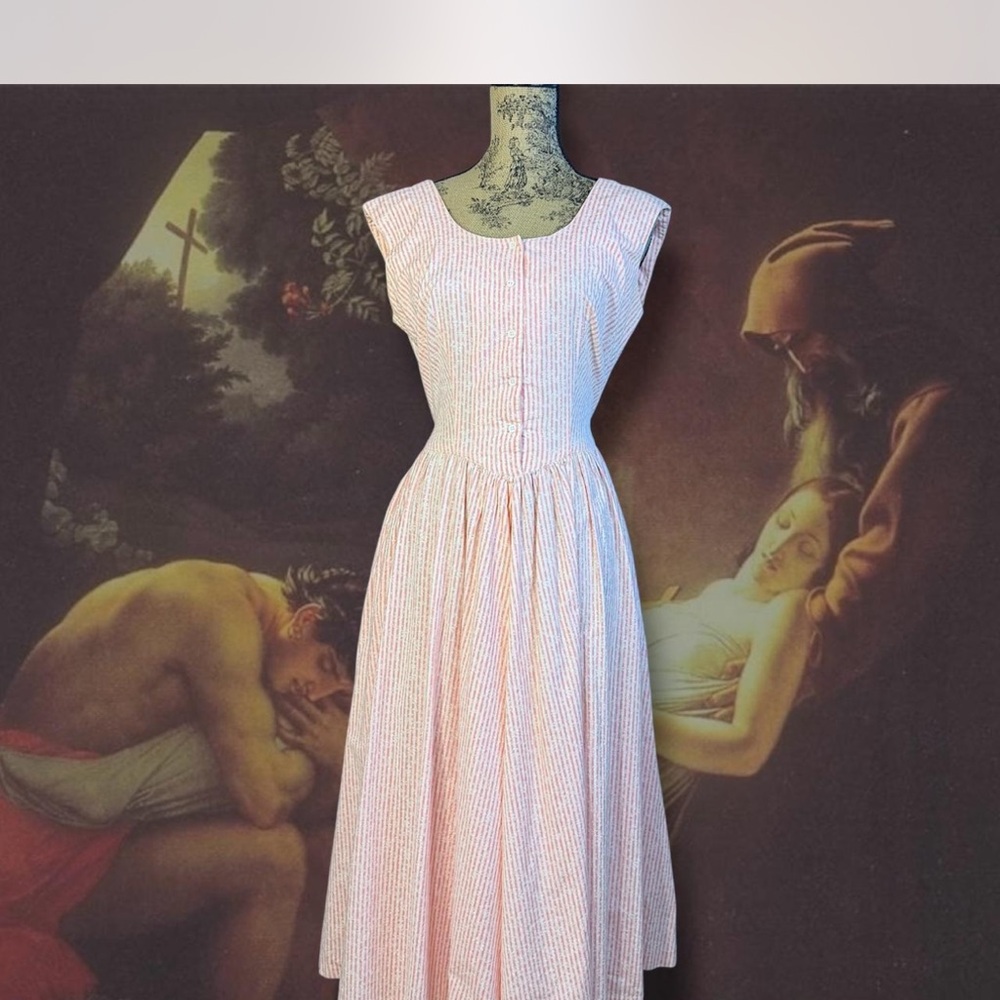 Elegant Pink Striped Dress